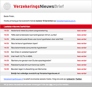 Verzekeringsnieuwsbrief